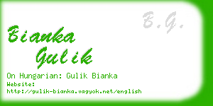 bianka gulik business card